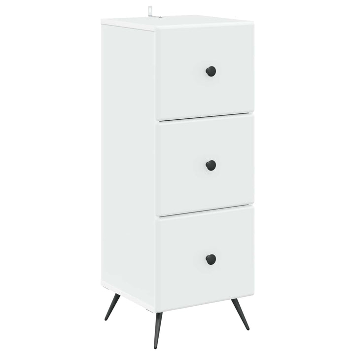 Skuffeskab Hvid 33 x 34,5 x 90 cm Konstrueret træ