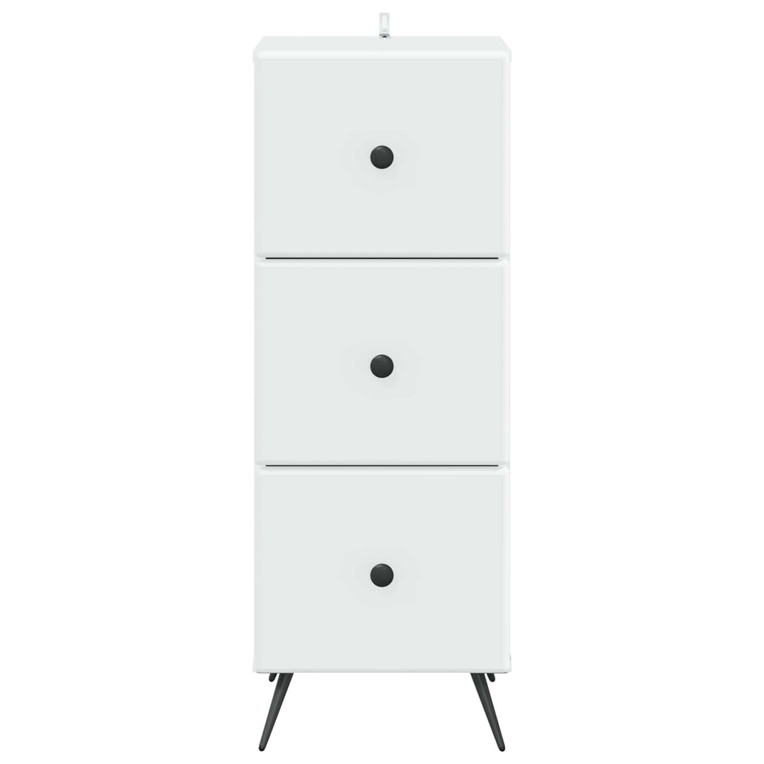Skuffeskab Hvid 33 x 34,5 x 90 cm Konstrueret træ