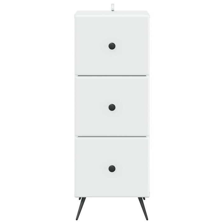 Skuffeskab Hvid 33 x 34,5 x 90 cm Konstrueret træ