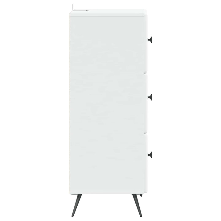 Skuffeskab Hvid 33 x 34,5 x 90 cm Konstrueret træ