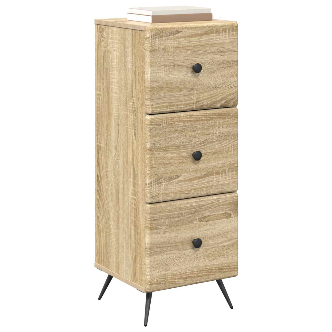 Skuffeskab Sonoma-eg 33 x 34,5 x 90 cm Konstrueret træ