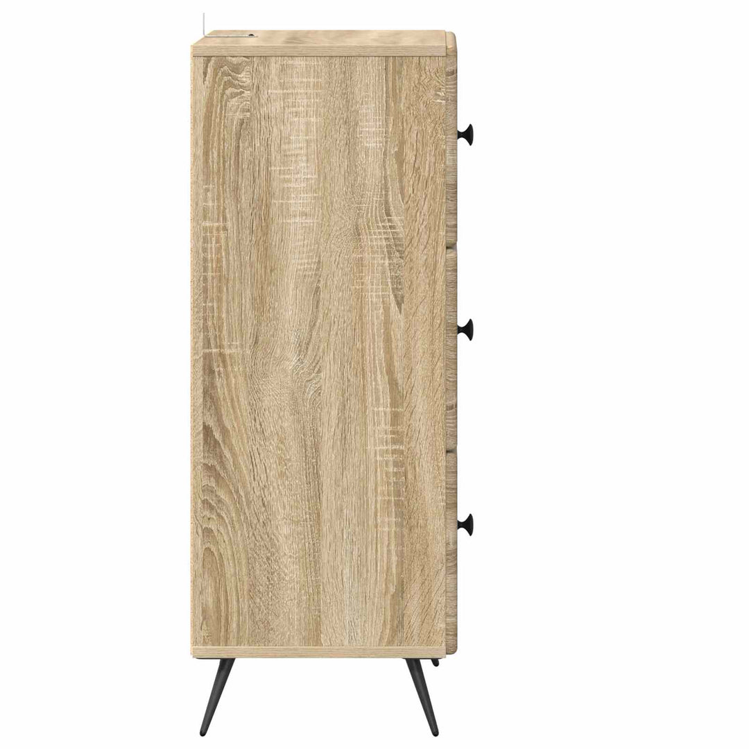 Skuffeskab Sonoma-eg 33 x 34,5 x 90 cm Konstrueret træ