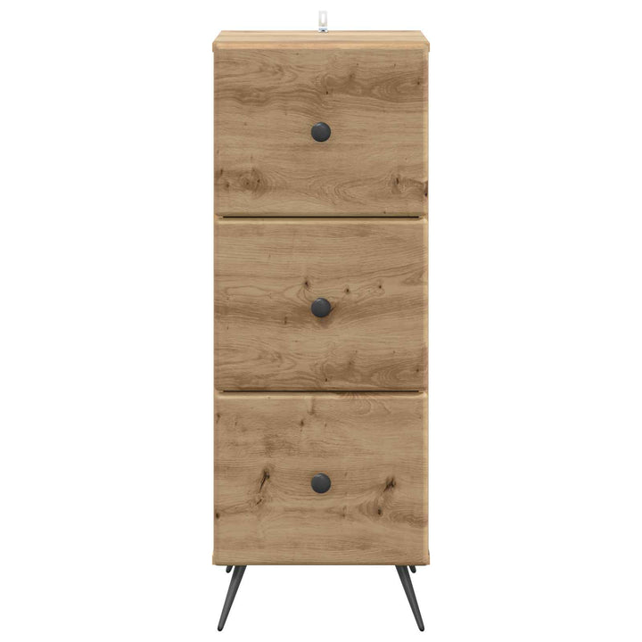 Skuffeskab 33 x 34,5 x 90 cm Konstrueret træ Artisan-eg