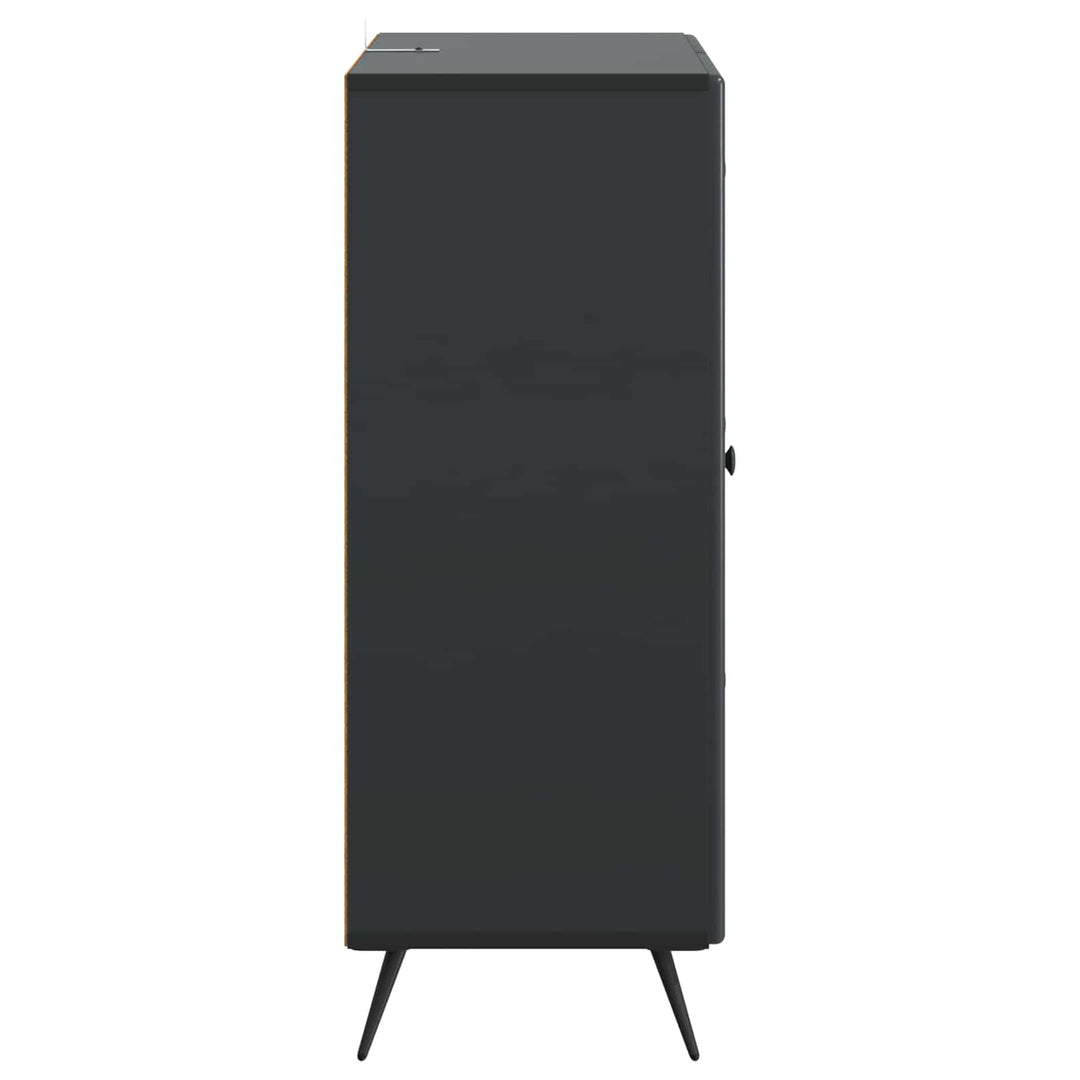 Sideboard med skuffe Sort 66 x 34,5 x 90 cm Konstrueret træ