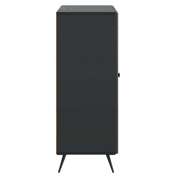 Sideboard med skuffe Sort 66 x 34,5 x 90 cm Konstrueret træ