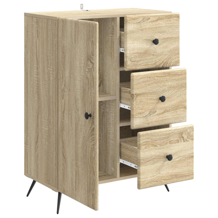 Sideboard Sonoma-eg 66 x 34,5 x 90 cm Konstrueret træ