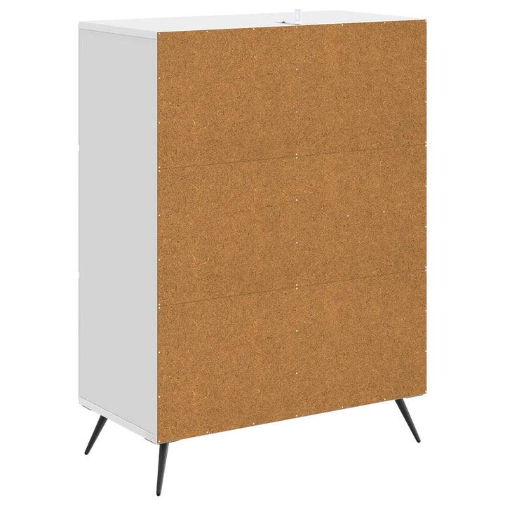 Sideboard Hvid højglans 66 x 34,5 x 90 cm Konstrueret træ