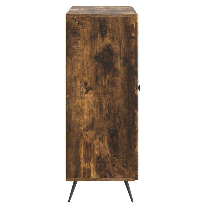 Sideboard med skuffe Røget eg 66 x 34,5 x 90 cm Konstrueret træ