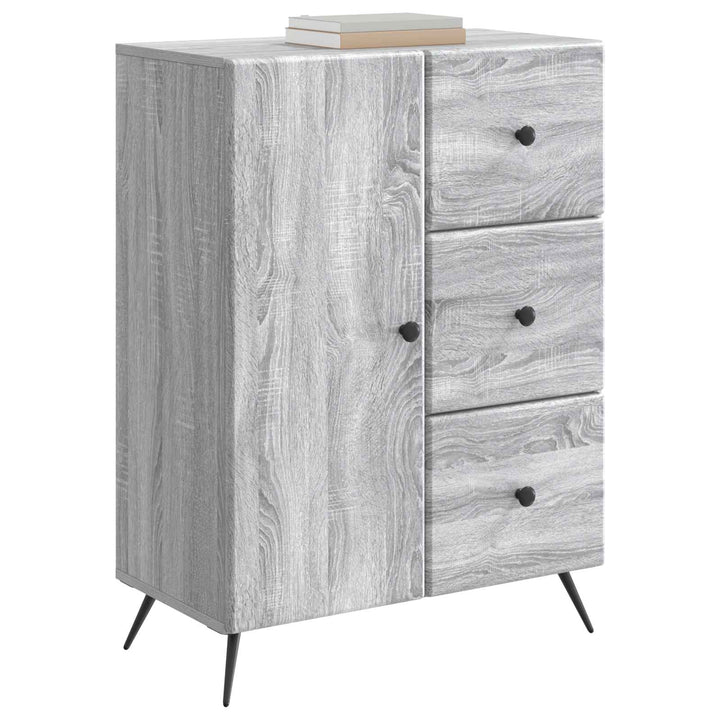 Sideboard Grå sonoma-eg 66 x 34,5 x 90 cm Konstrueret træ