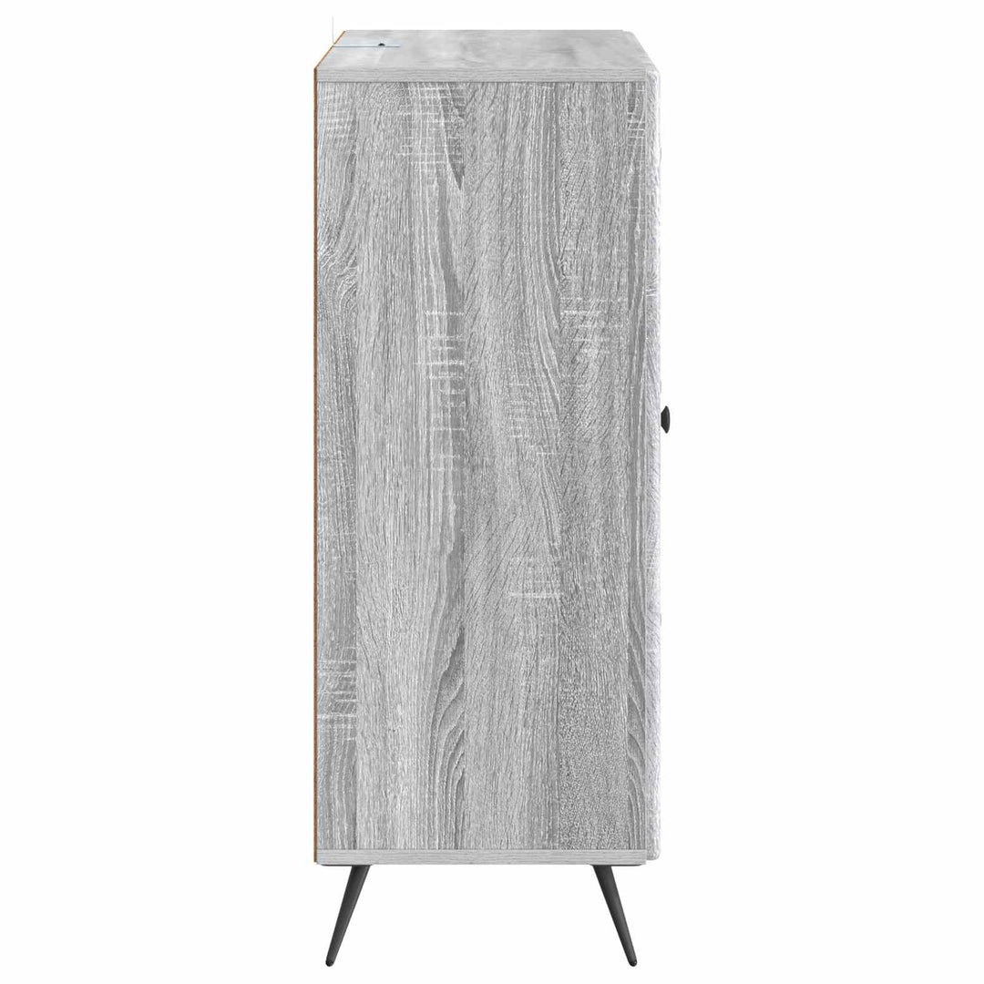 Sideboard Grå sonoma-eg 66 x 34,5 x 90 cm Konstrueret træ