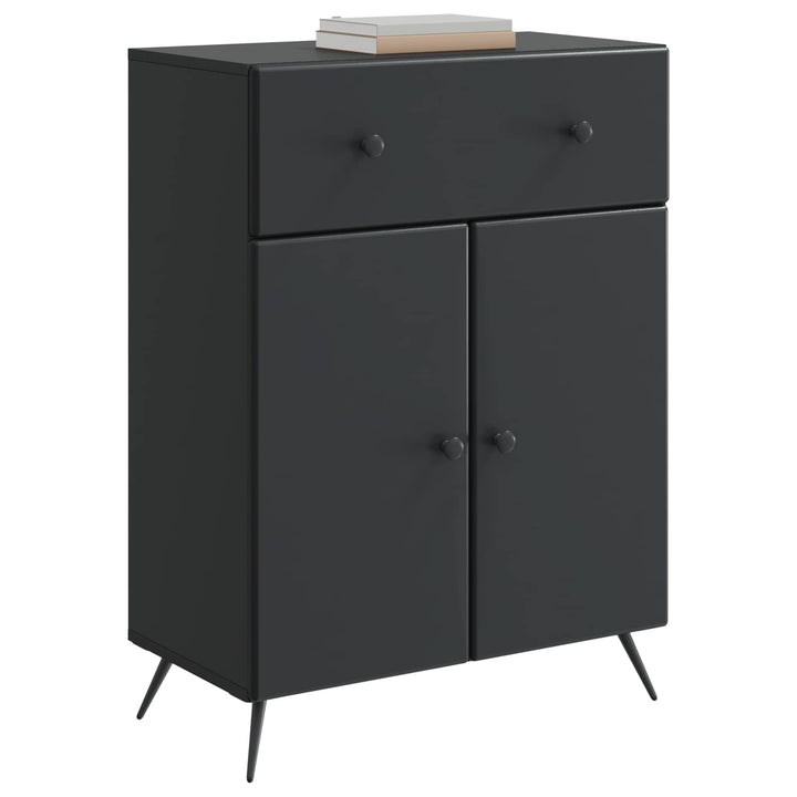 Sideboard med skuffe Sort 66 x 34,5 x 90 cm Konstrueret træ