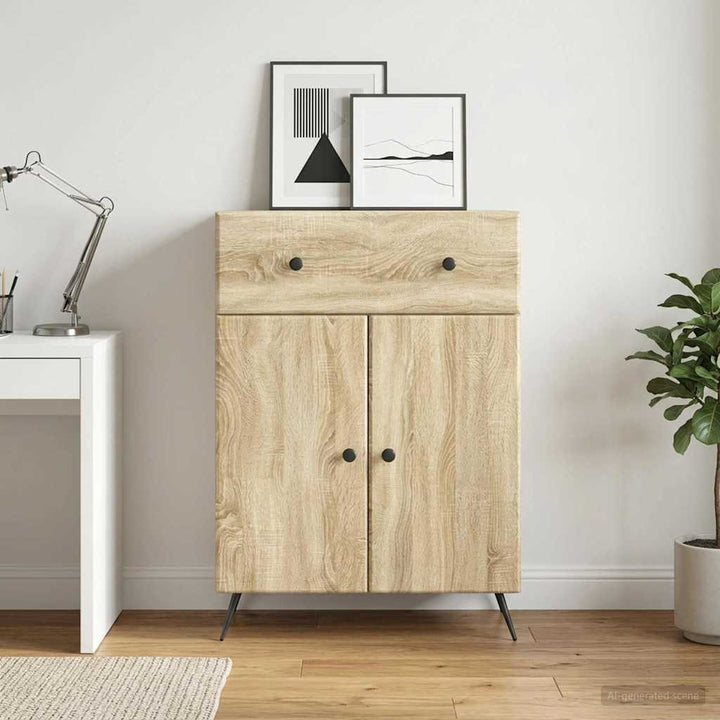 Sideboard Sonoma-eg 66 x 34,5 x 90 cm Konstrueret træ