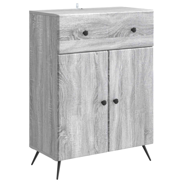 Sideboard Grå sonoma-eg 66 x 34,5 x 90 cm Konstrueret træ