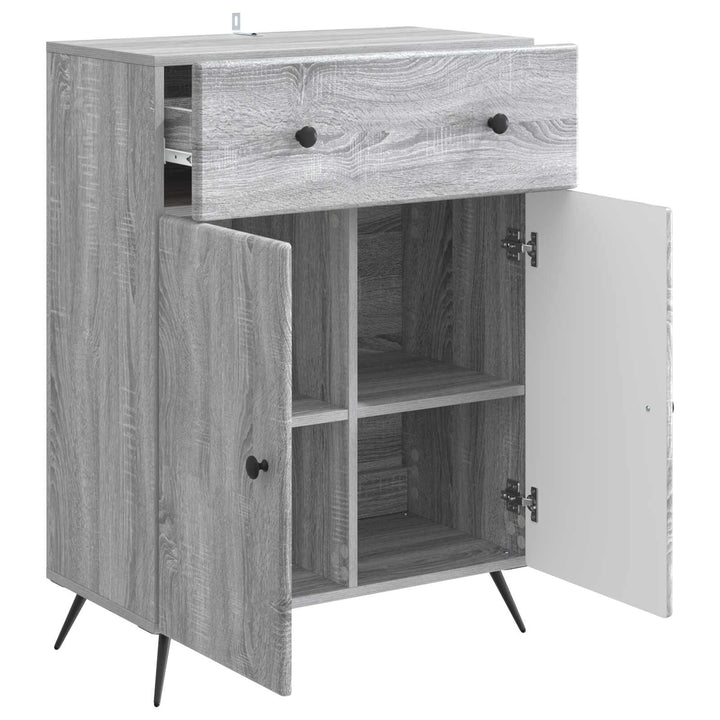 Sideboard Grå sonoma-eg 66 x 34,5 x 90 cm Konstrueret træ