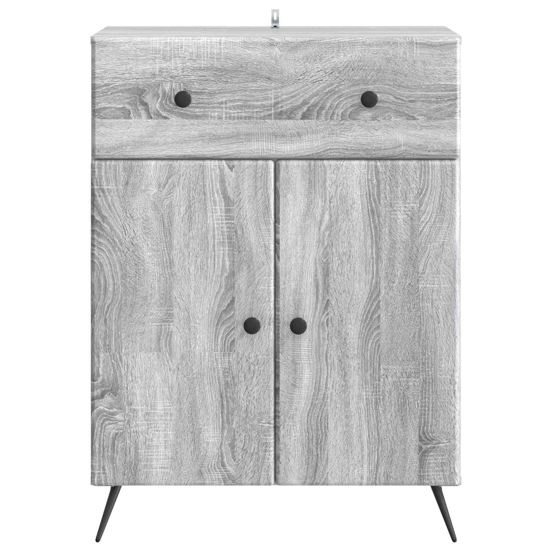 Sideboard Grå sonoma-eg 66 x 34,5 x 90 cm Konstrueret træ
