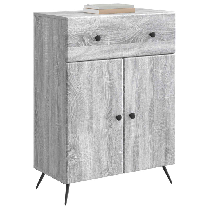 Sideboard Grå sonoma-eg 66 x 34,5 x 90 cm Konstrueret træ