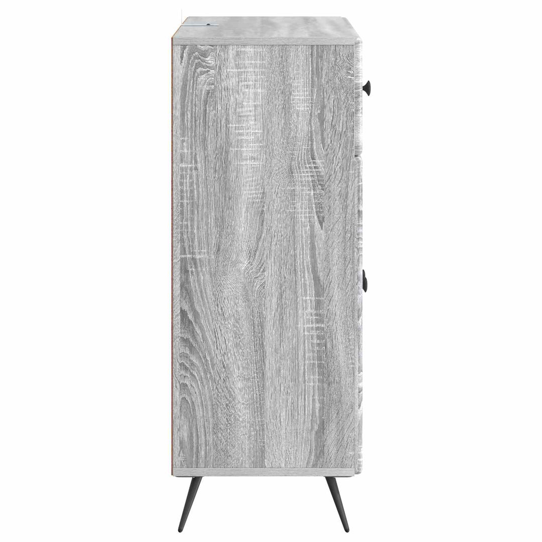 Sideboard Grå sonoma-eg 66 x 34,5 x 90 cm Konstrueret træ