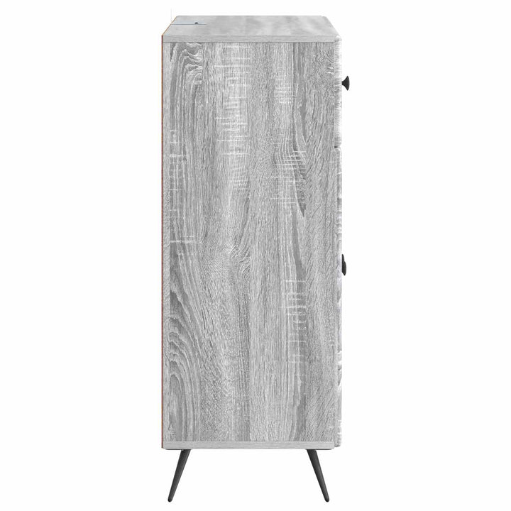Sideboard Grå sonoma-eg 66 x 34,5 x 90 cm Konstrueret træ