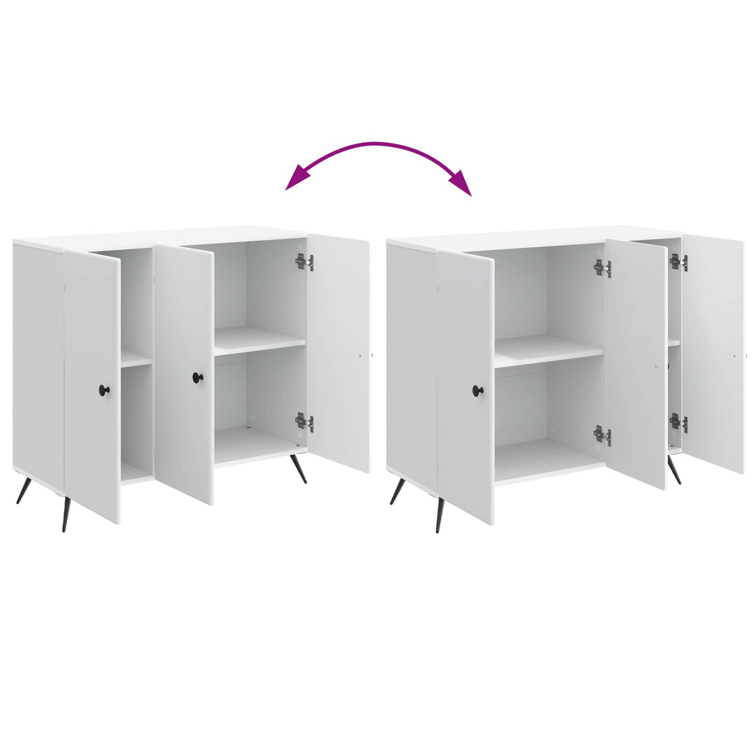 Sideboard Hvid 89 x 34,5 x 80 cm Konstrueret træ