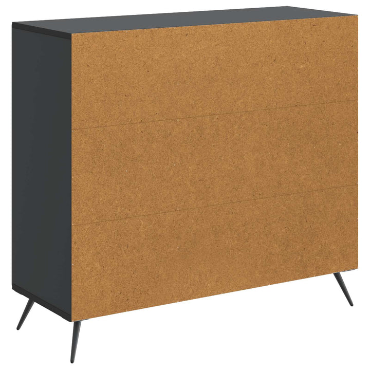 Sideboard Sort 89 x 34,5 x 80 cm Konstrueret træ