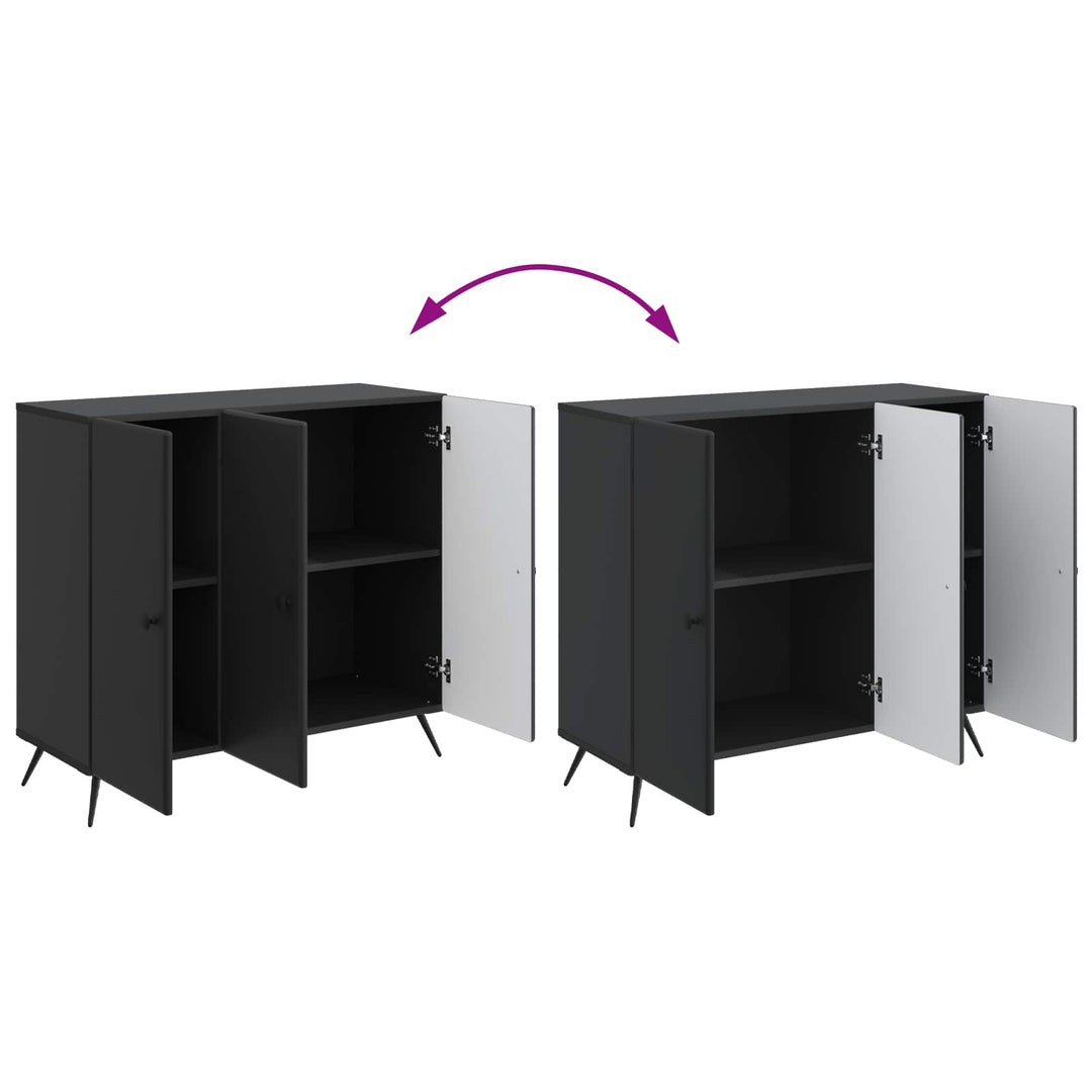 Sideboard Sort 89 x 34,5 x 80 cm Konstrueret træ