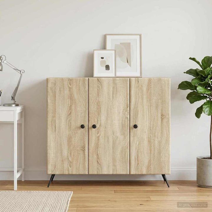 Sideboard Sonoma-eg 89 x 34,5 x 80 cm Konstrueret træ