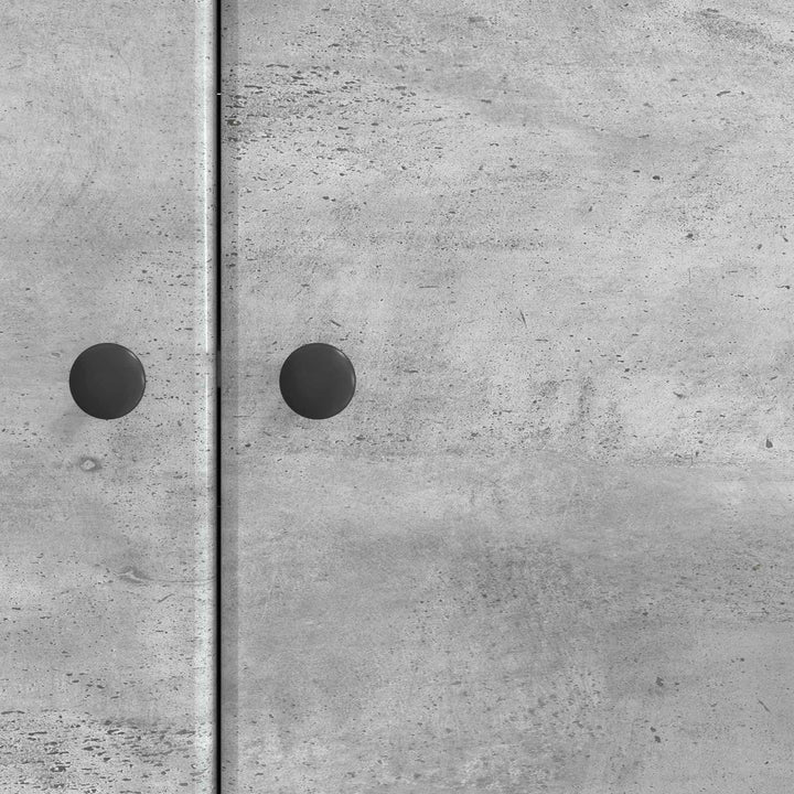 Sideboard Betongrå 89 x 34,5 x 80 cm Konstrueret træ