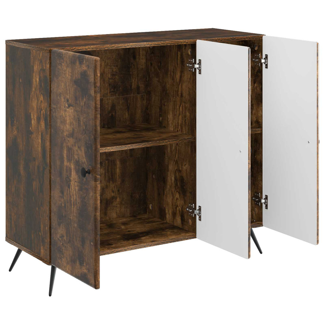 Sideboard Røget eg 89 x 34,5 x 80 cm Konstrueret træ