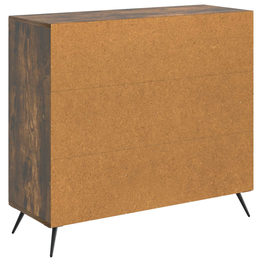 Sideboard Røget eg 89 x 34,5 x 80 cm Konstrueret træ