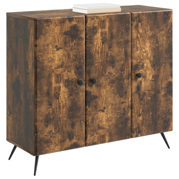 Sideboard Røget eg 89 x 34,5 x 80 cm Konstrueret træ