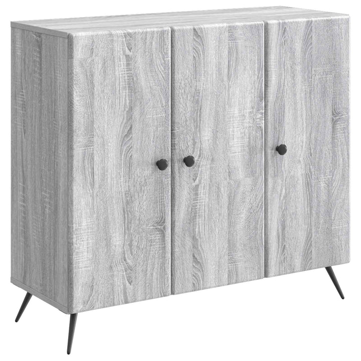 Sideboard Grå sonoma-eg 89 x 34,5 x 80 cm Konstrueret træ