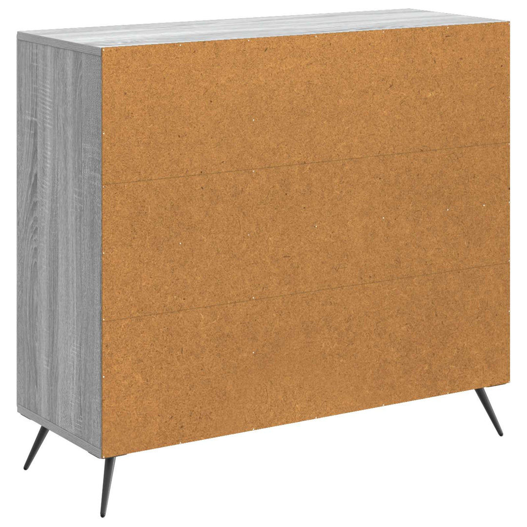 Sideboard Grå sonoma-eg 89 x 34,5 x 80 cm Konstrueret træ