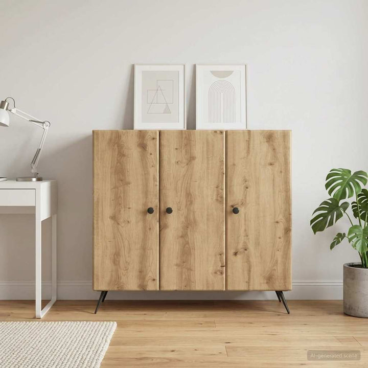 Sideboard Artisan-eg 89 x 34,5 x 80 cm Konstrueret træ