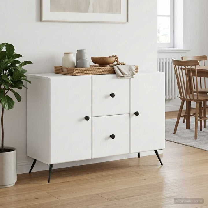Sideboard Hvid 89 x 34,5 x 60 cm Konstrueret træ