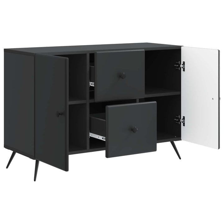 Sideboard med skuffe Sort 89 x 34,5 x 60 cm Konstrueret træ