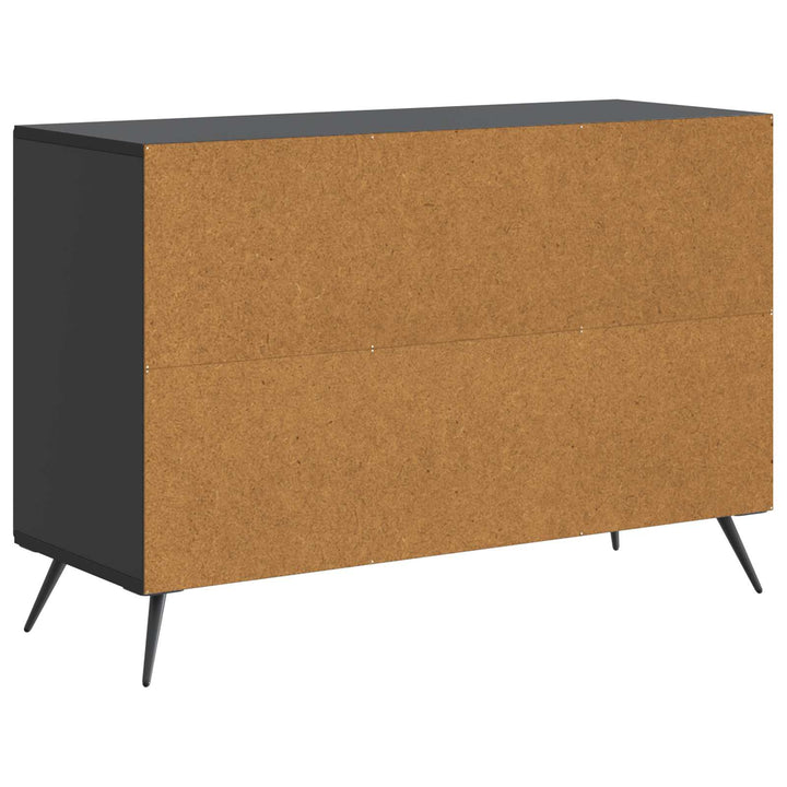 Sideboard med skuffe Sort 89 x 34,5 x 60 cm Konstrueret træ
