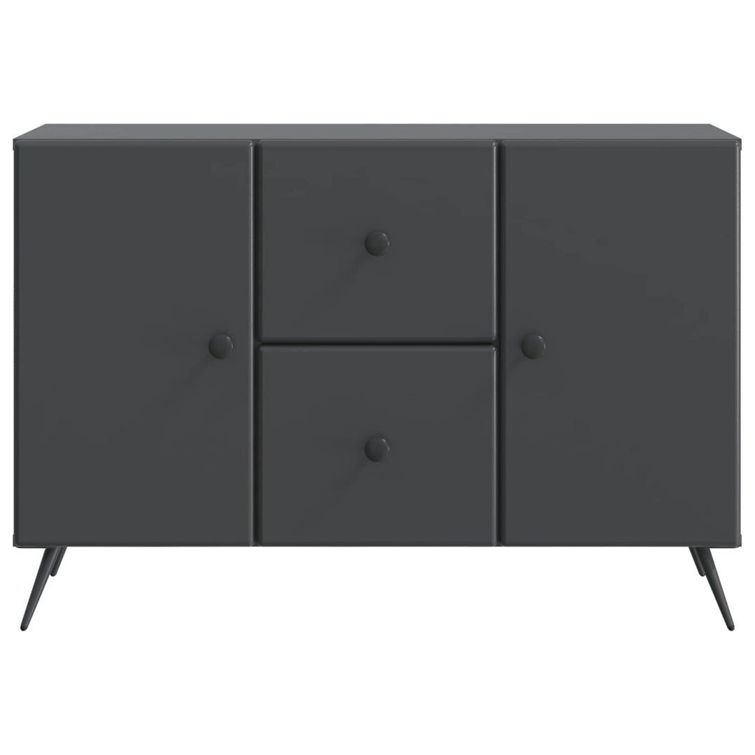 Sideboard med skuffe Sort 89 x 34,5 x 60 cm Konstrueret træ
