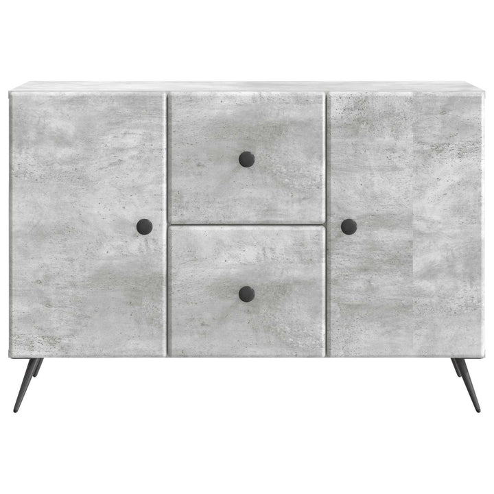 Sideboard med skuffe Betongrå 89 x 34,5 x 60 cm Konstrueret træ