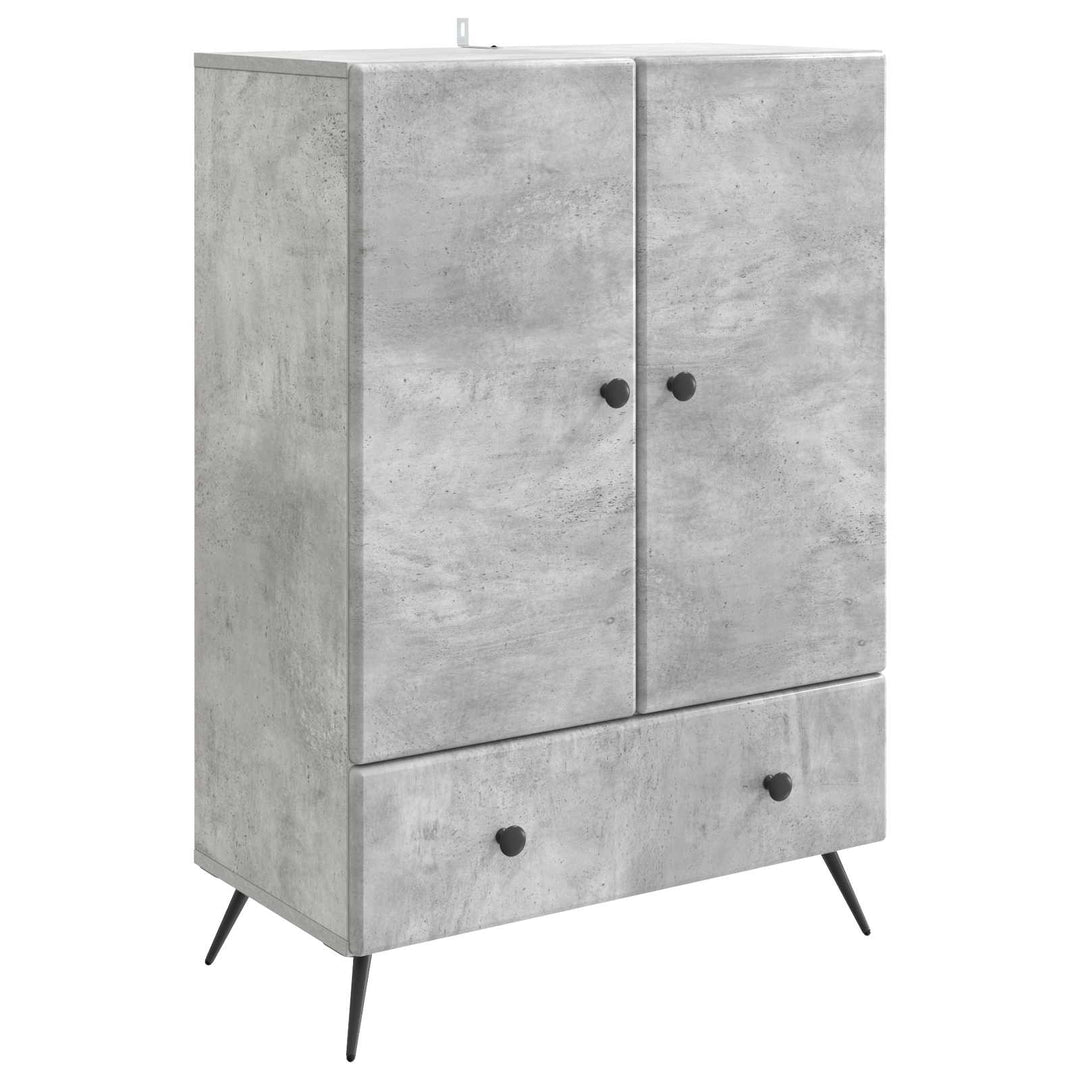 Sideboard med skuffe Betongrå 66 x 34,5 x 95 cm Konstrueret træ