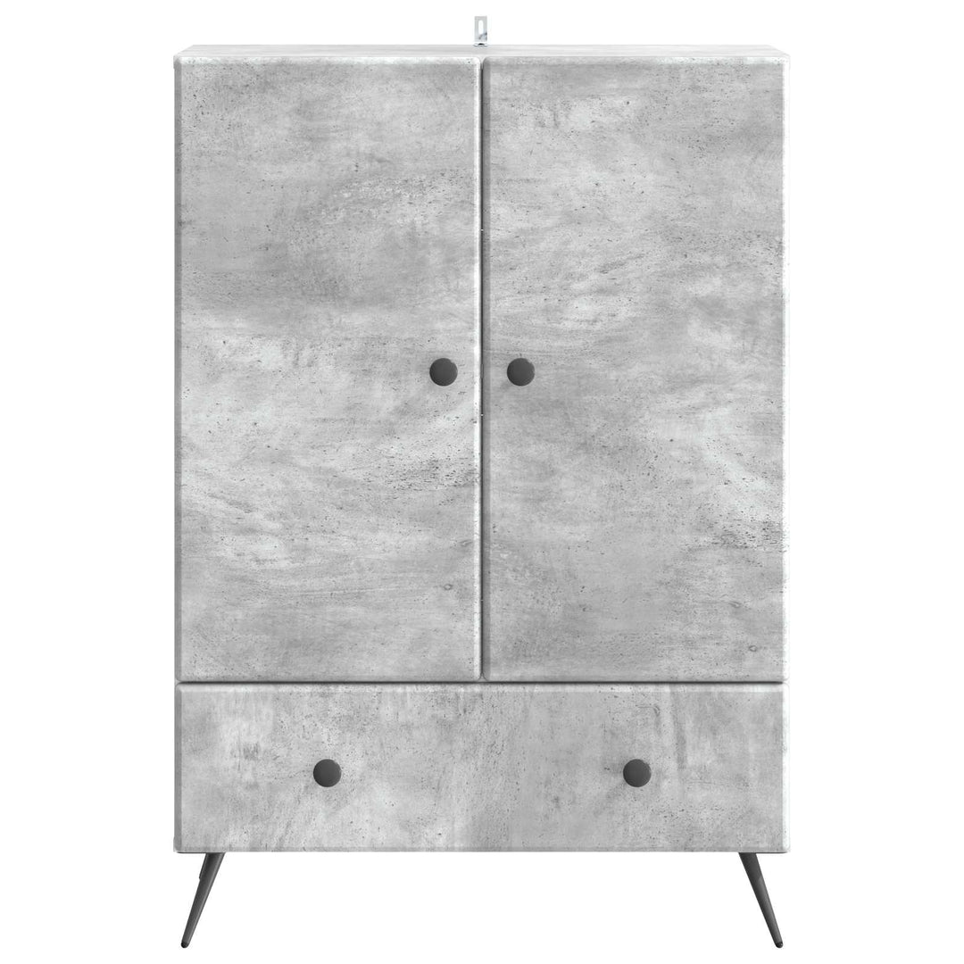 Sideboard med skuffe Betongrå 66 x 34,5 x 95 cm Konstrueret træ