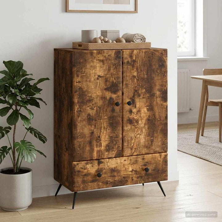 Sideboard Røget eg 66 x 34,5 x 95 cm Konstrueret træ