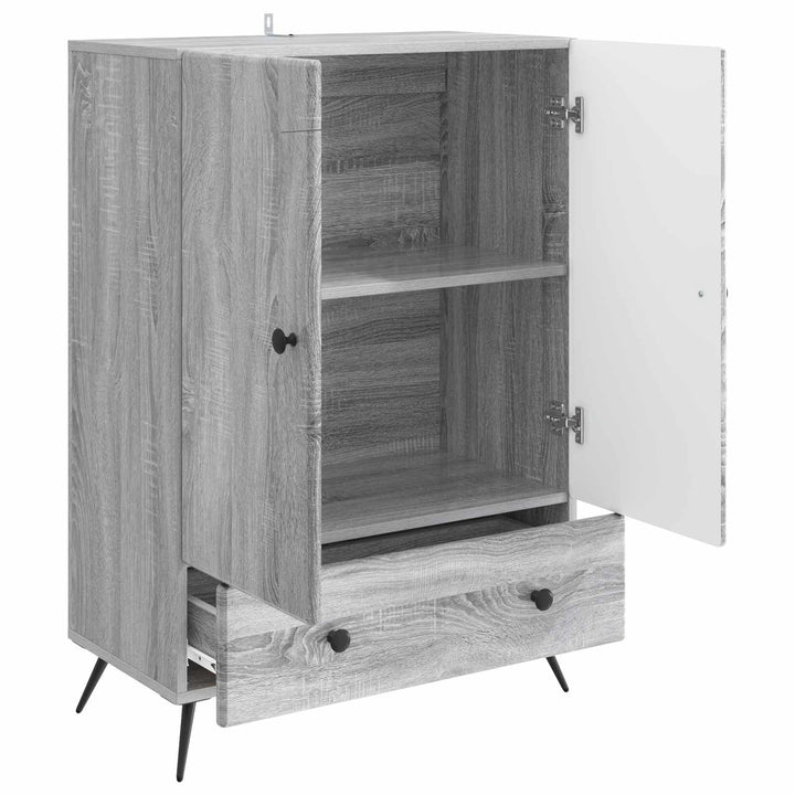 Sideboard Grå sonoma-eg 66 x 34,5 x 95 cm Konstrueret træ