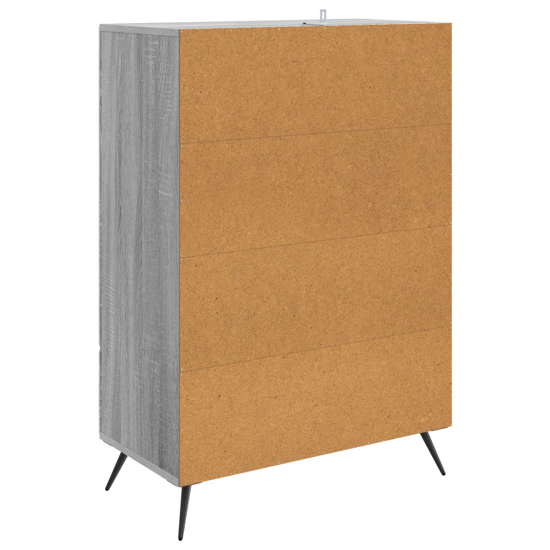Sideboard Grå sonoma-eg 66 x 34,5 x 95 cm Konstrueret træ