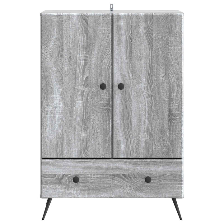Sideboard Grå sonoma-eg 66 x 34,5 x 95 cm Konstrueret træ