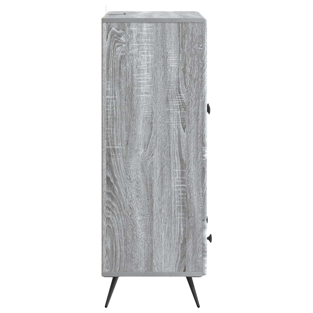 Sideboard Grå sonoma-eg 66 x 34,5 x 95 cm Konstrueret træ