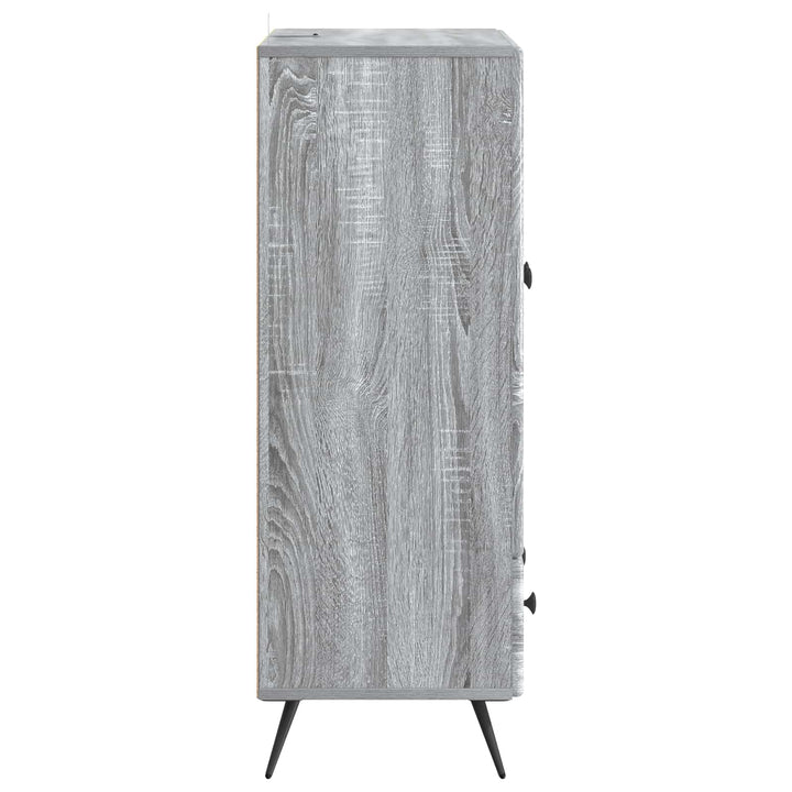 Sideboard Grå sonoma-eg 66 x 34,5 x 95 cm Konstrueret træ