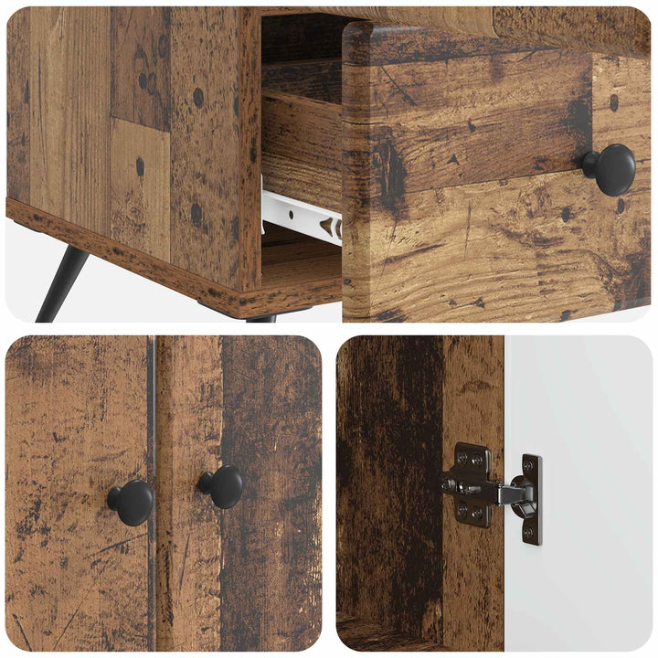 Sideboard Gammelt træ 66 x 34,5 x 95 cm Konstrueret træ