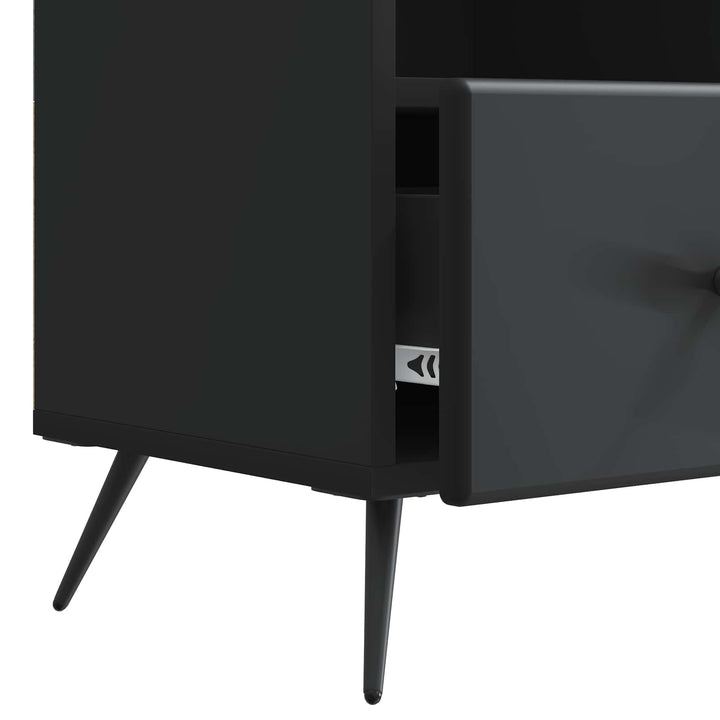 TV-skab med skuffe Sort 102 x 34,5 x 50 cm Konstrueret træ