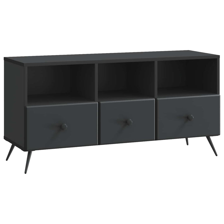TV-skab med skuffe Sort 102 x 34,5 x 50 cm Konstrueret træ
