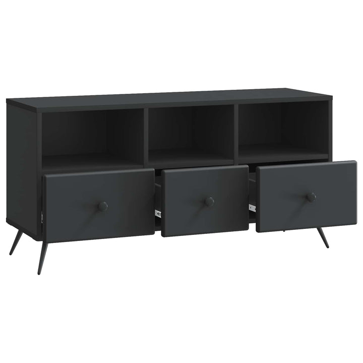 TV-skab med skuffe Sort 102 x 34,5 x 50 cm Konstrueret træ